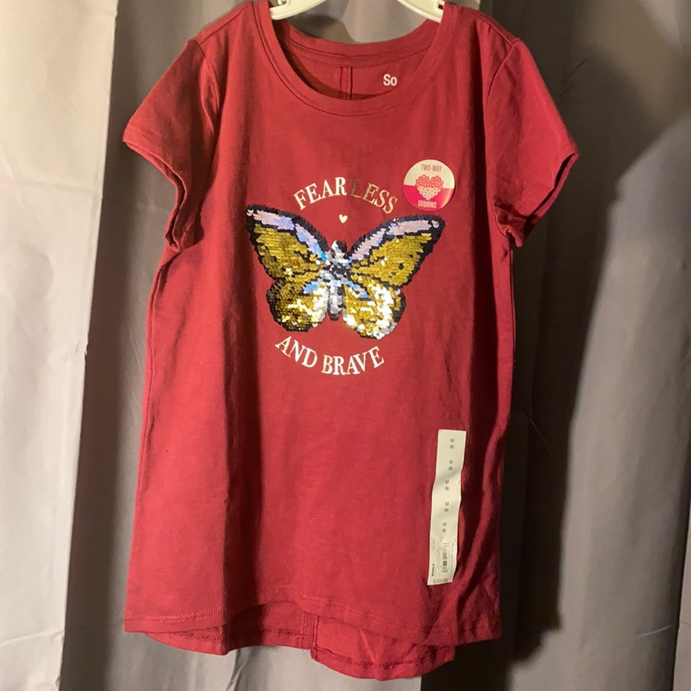 Girls T shirt with color changing sequins
